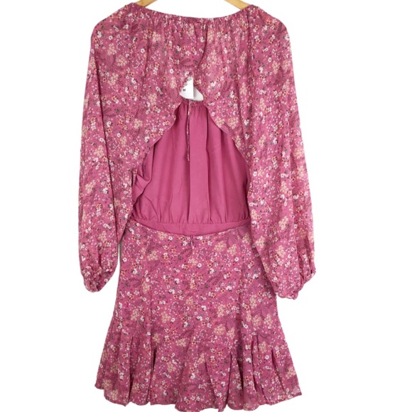 SOLD SOLD NWT Lovely Forever21 Floral Print Dress with open back - Picture 11 of 16